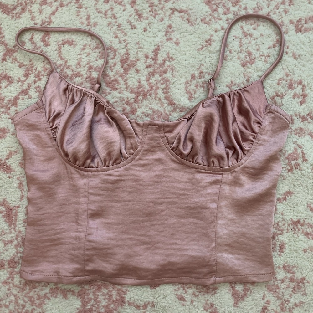 “Kendall & Kylie” pink bustier top